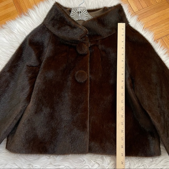 HELEN WANG | faux fur short jacket brown - Picture 5 of 8